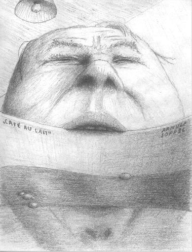 Blick aus einer Kaffeschale