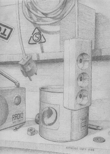 Zeichnung von einem Regal